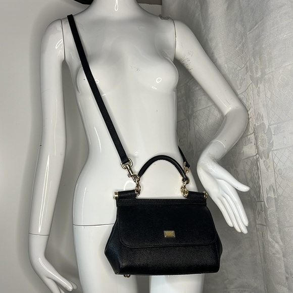 Dolce & Gabbana Dauphine Black Black Sicily Bag - Picture 1 of 16